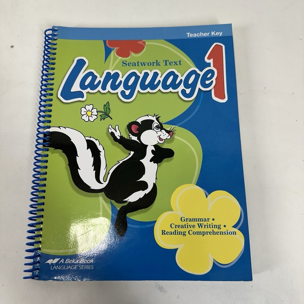 Abeka Book Language 1 Seatwork Text Teacher Key Homeschool Curriculum Grammar